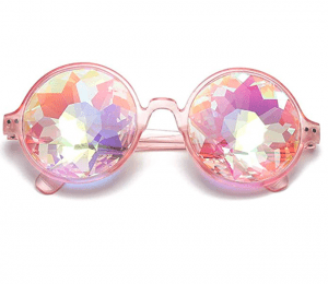 Lelinta Non-Polarized Kaleidoscope Rainbow Prism Sunglasses