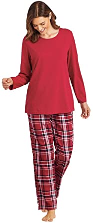 AmeriMark Cozy Cotton Flannel Pajamas For Women