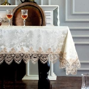 ARTABLE Formal Antique Flower Lace Tablecloth