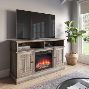 BELLEZE Remote Control Electric Fireplace & TV Stand