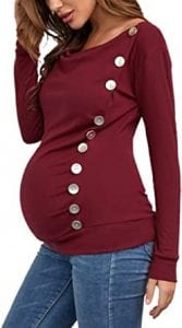 Black Cherry Cowl Neck Maternity Sweater
