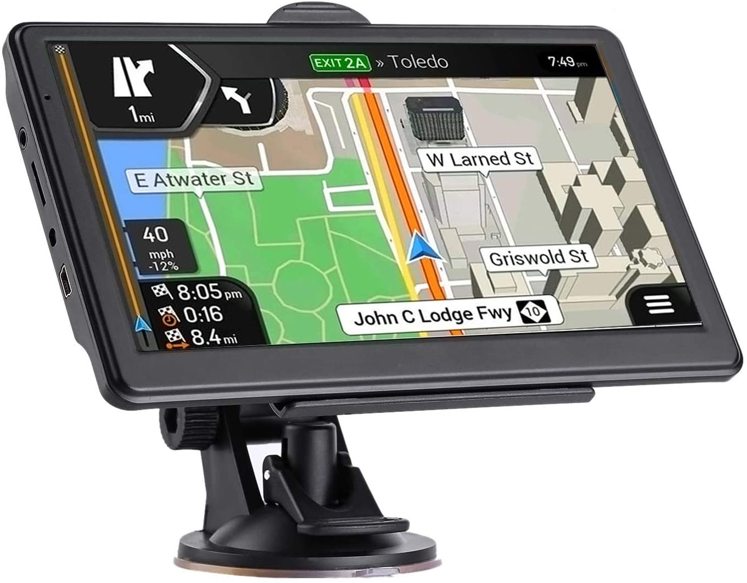 CarGad Touchscreen Car GPS Navigation System, 7-Inch