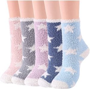 Century Star Machine Washable Fleece Socks For Women, 5-Pack