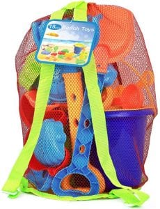 Click N’ Play Non-Toxic Beach Bag & Toys For Kids, 18-Piece