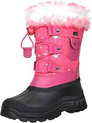 DREAM PAIRS Kids’ Faux Fur Lined Winter Boots