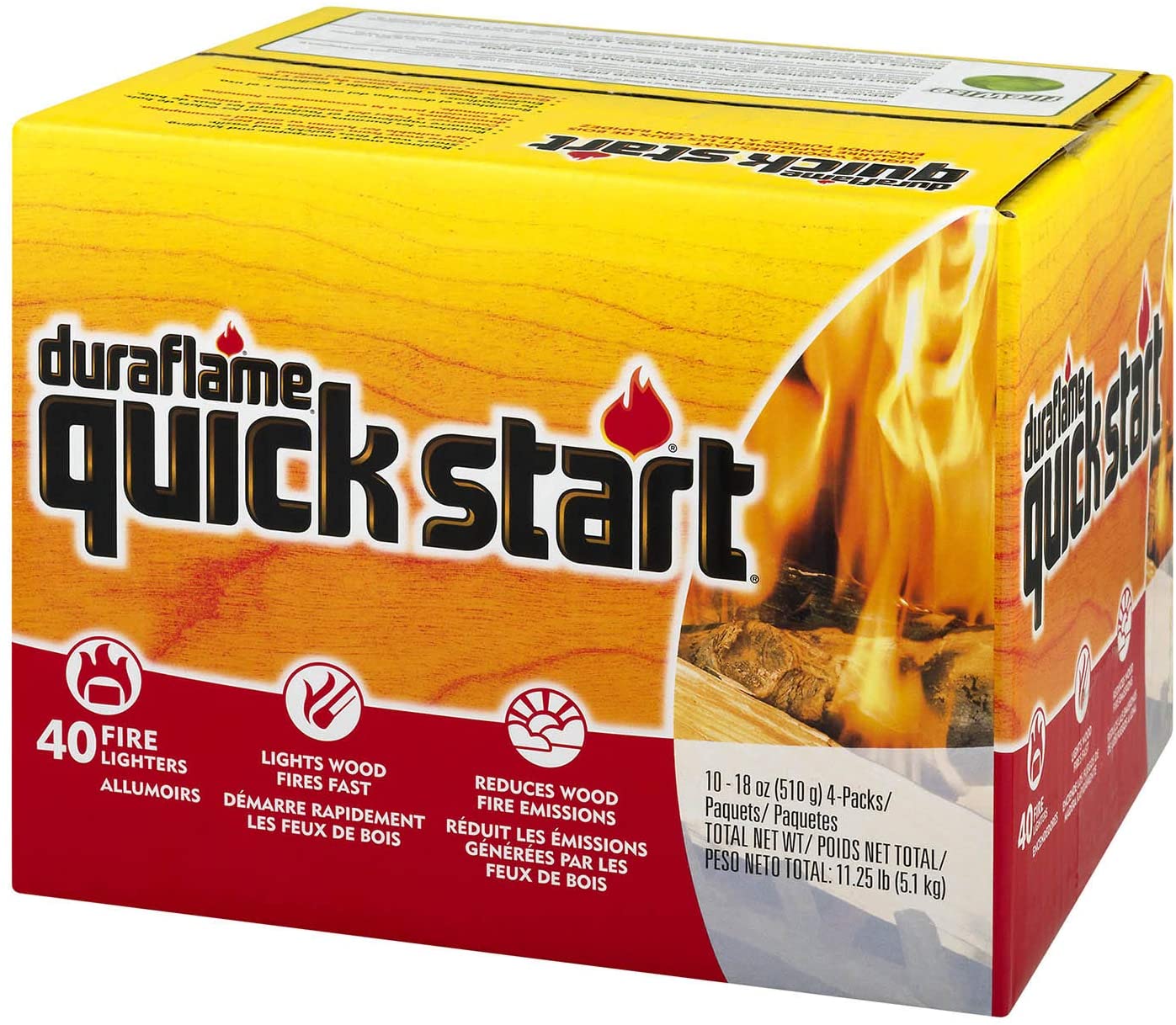 duraflame No Mess Ultra-Fast Fire Starter Sticks, 40-Pack