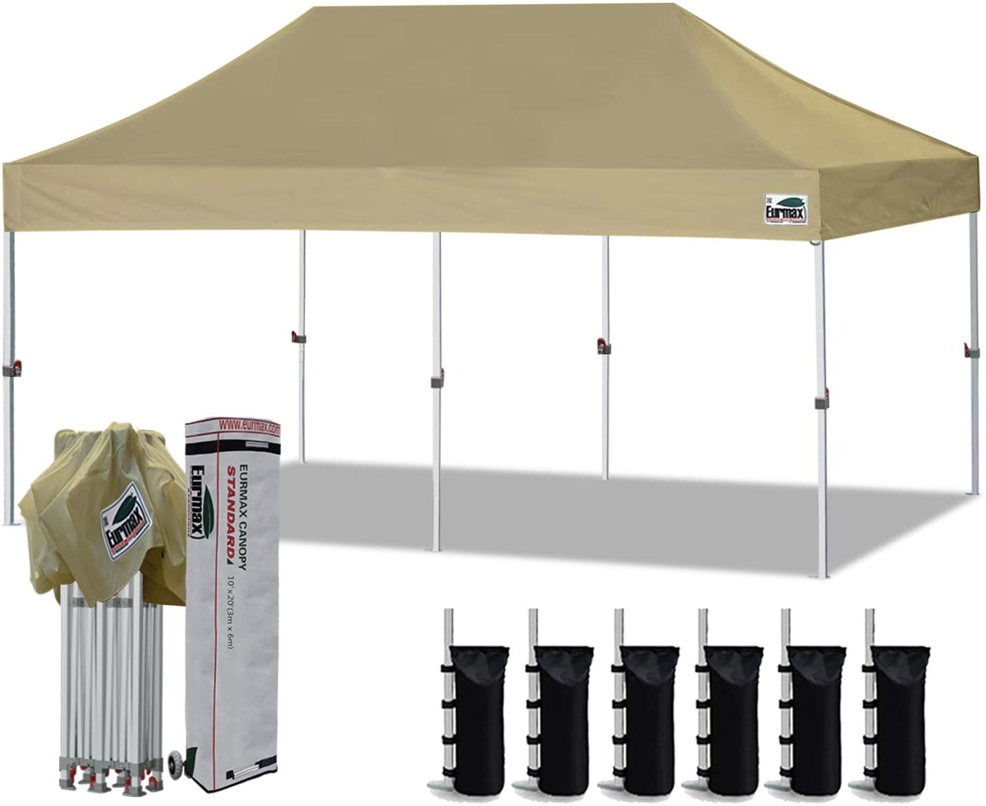 Eurmax UV Protection Canopy Pop-Up Tent, 10×20-Feet