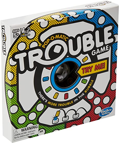 Hasbro Trouble Classic Pop-o-Matic Board Game For 5-Year-Olds