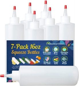 Homestead Choice Premium Squeeze Bottles For Sauces, 7-Pack