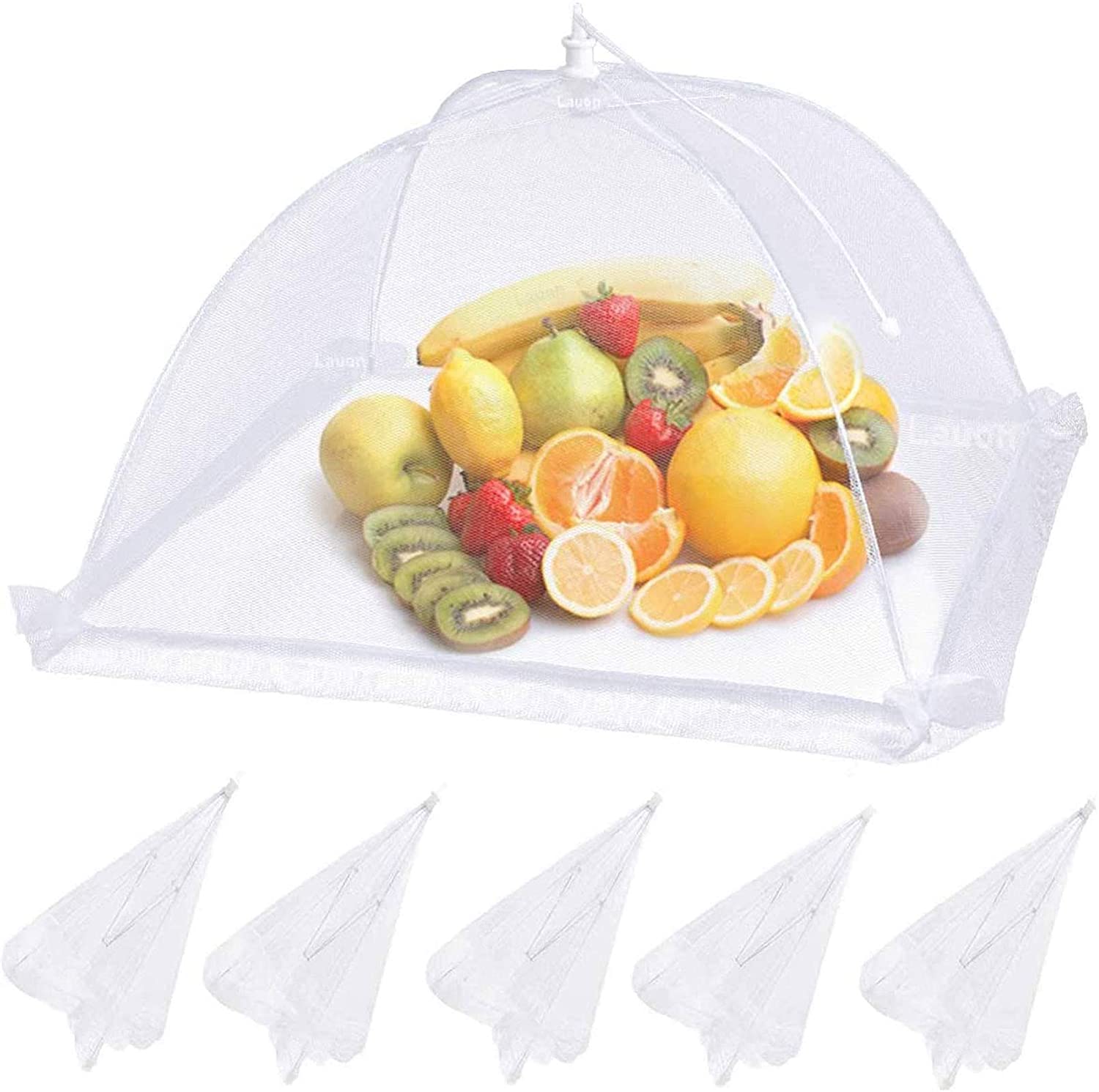 Lauon Folding Anti-Bug Outdoor Food Cover, 6-Pack