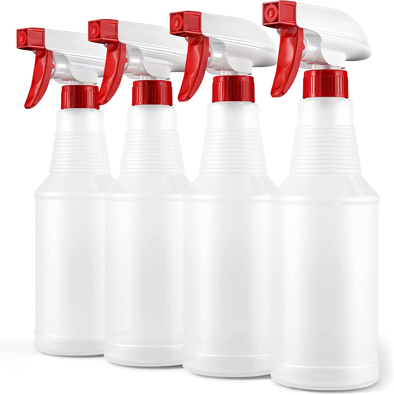 LiBa Adjustable Nozzle Spray Bottles, 4-Pack