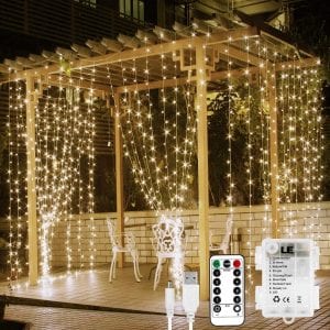 Lighting EVER Remote Control Dimmable Curtain Lights