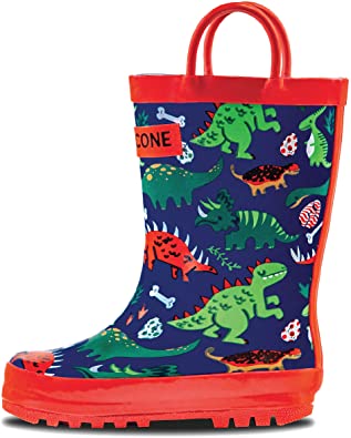 LONECONE Easy-On Waterproof Toddler Boy Rain Boots