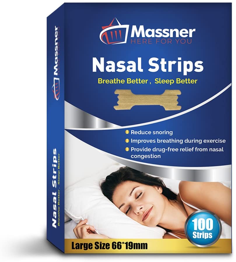 Massner Breathing Aid Nasal Strips, 100-Count