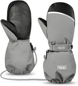 MCTi Kids’ Waterproof Sherpa Lined Long Cuff Mittens