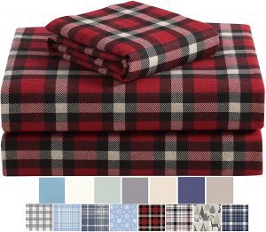 Morgan Home Winter King Sized Flannel Sheets, 3-Piece