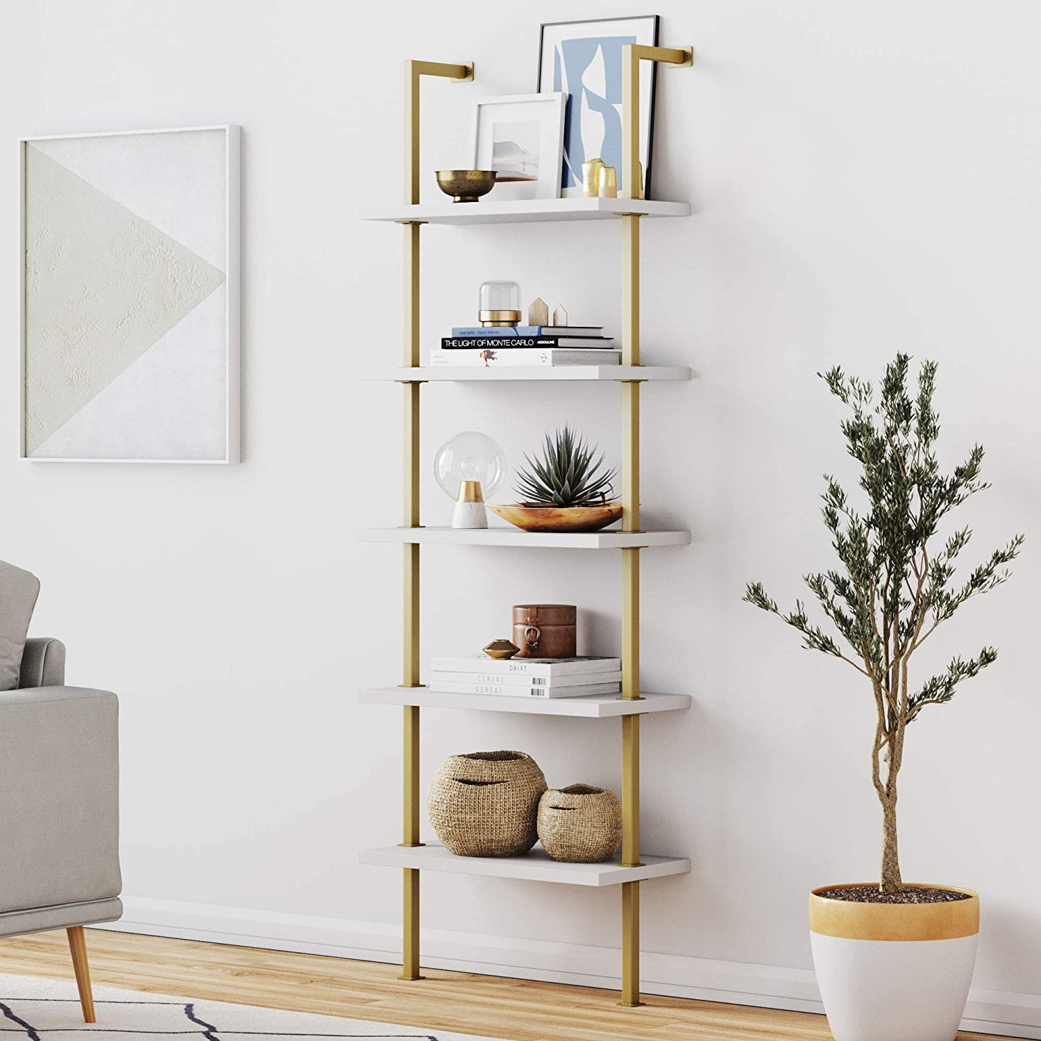 Nathan James Theo Narrow Bookcase For Home Office