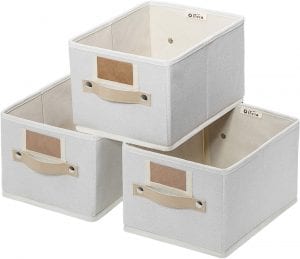 OLLVIA Foldable Rectangle Storage Bins, 3-Pack