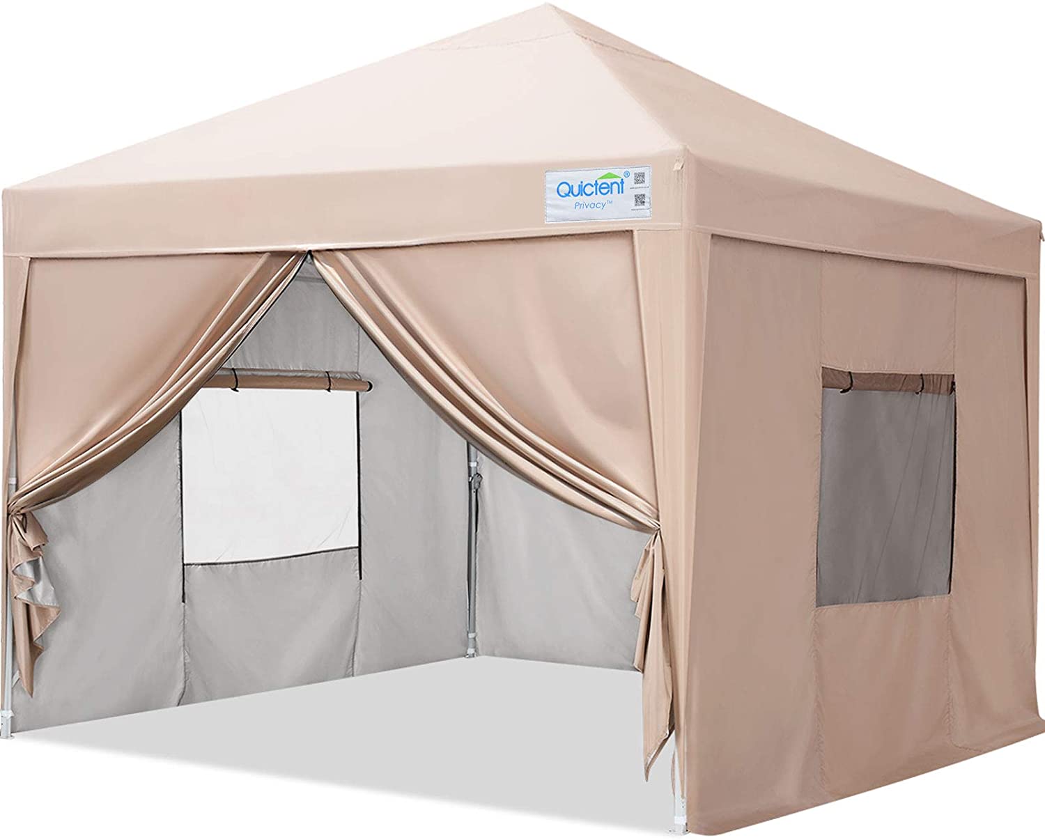Quictent Reinforced Privacy Pop-Up Canopy Tent With Sidewalls