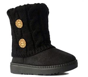 Redvolution Two-Button Suede Boots For Toddler Girls