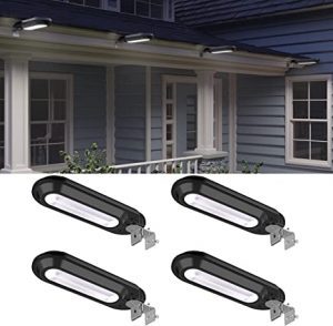 ROSHWEY Automatic Outdoor Dusk-To-Dawn Solar Gutter Lights, 18-Pack