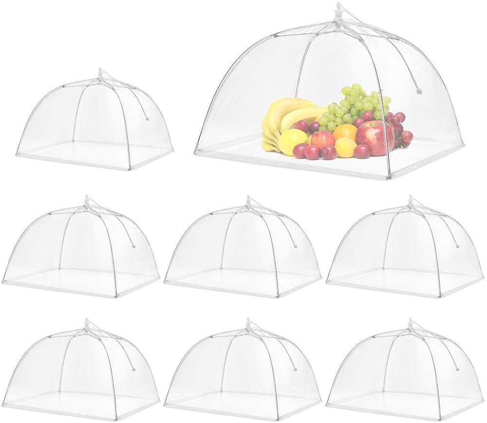 Spanla Easy Open Dome Outdoor Food Cover, 8-Pack