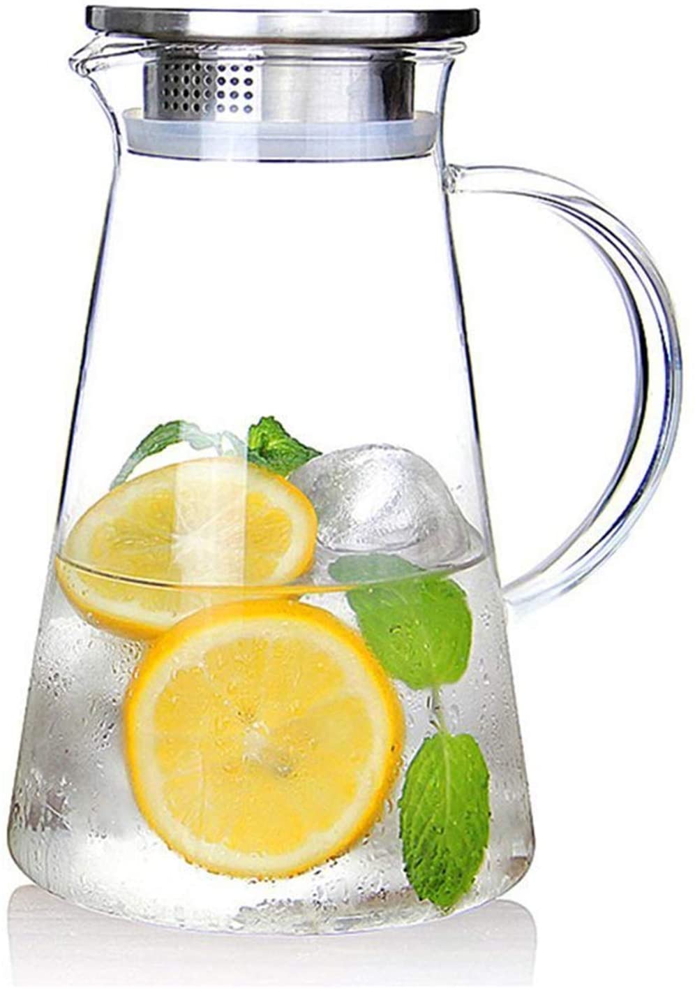 SUSTEAS Dishwasher Safe Glass Pitcher, 68-Ounce