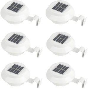 YINGHAO Outdoor Solar Gutter Lights, 6-Pack