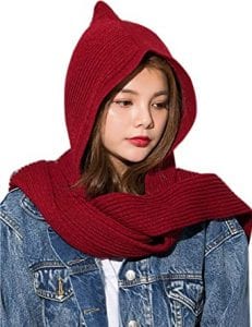 Zilcremo Acrylic Fiber Hooded Scarf