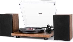 1byone Wireless Turntable HiFi System With Speakers