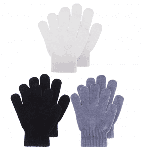 EBOOT Classic Cotton Kids’ Winter Gloves, 3-Pack