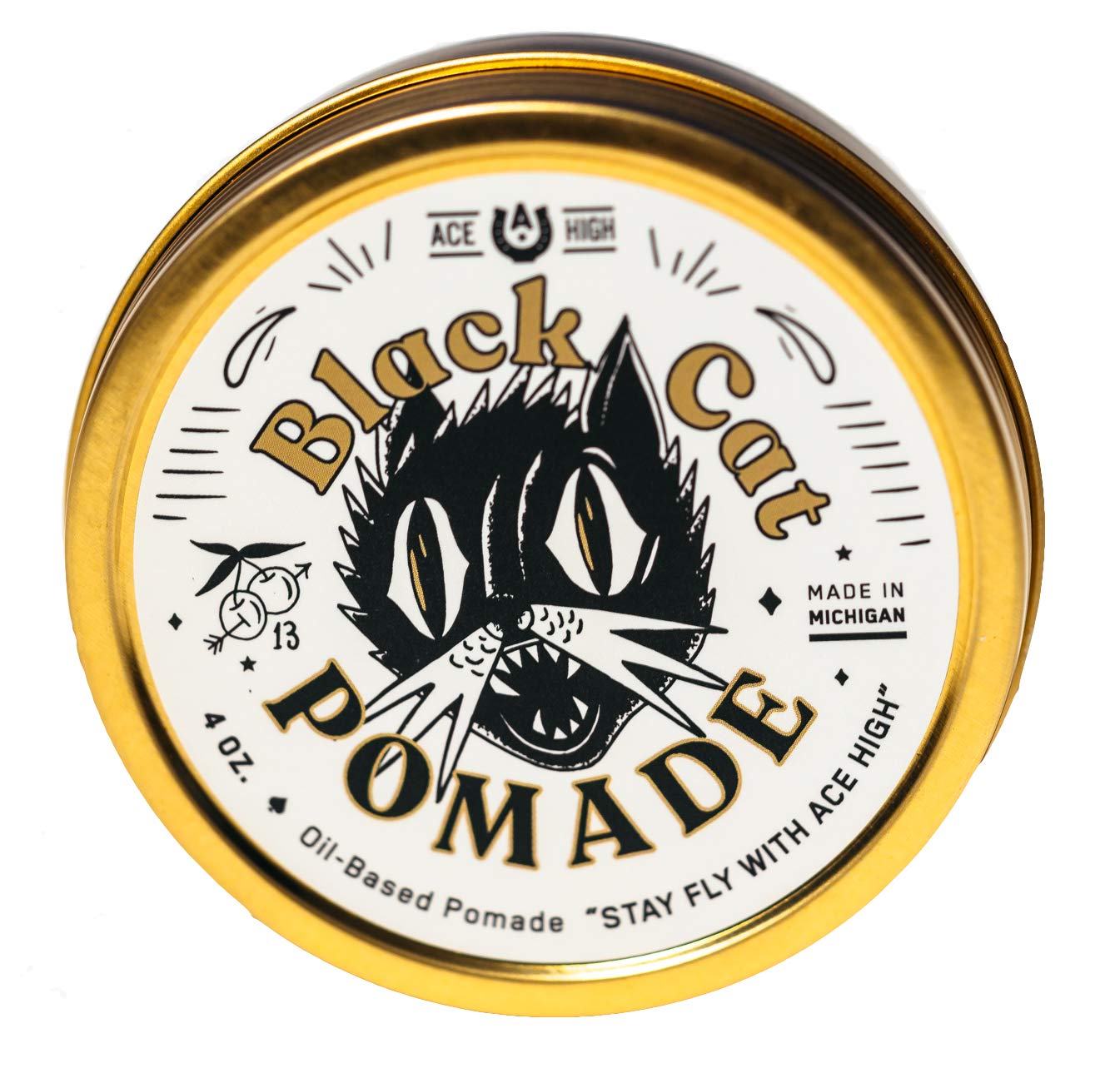Ace High Black Cat Oil Based Firm Hold Pomade Hair Wax