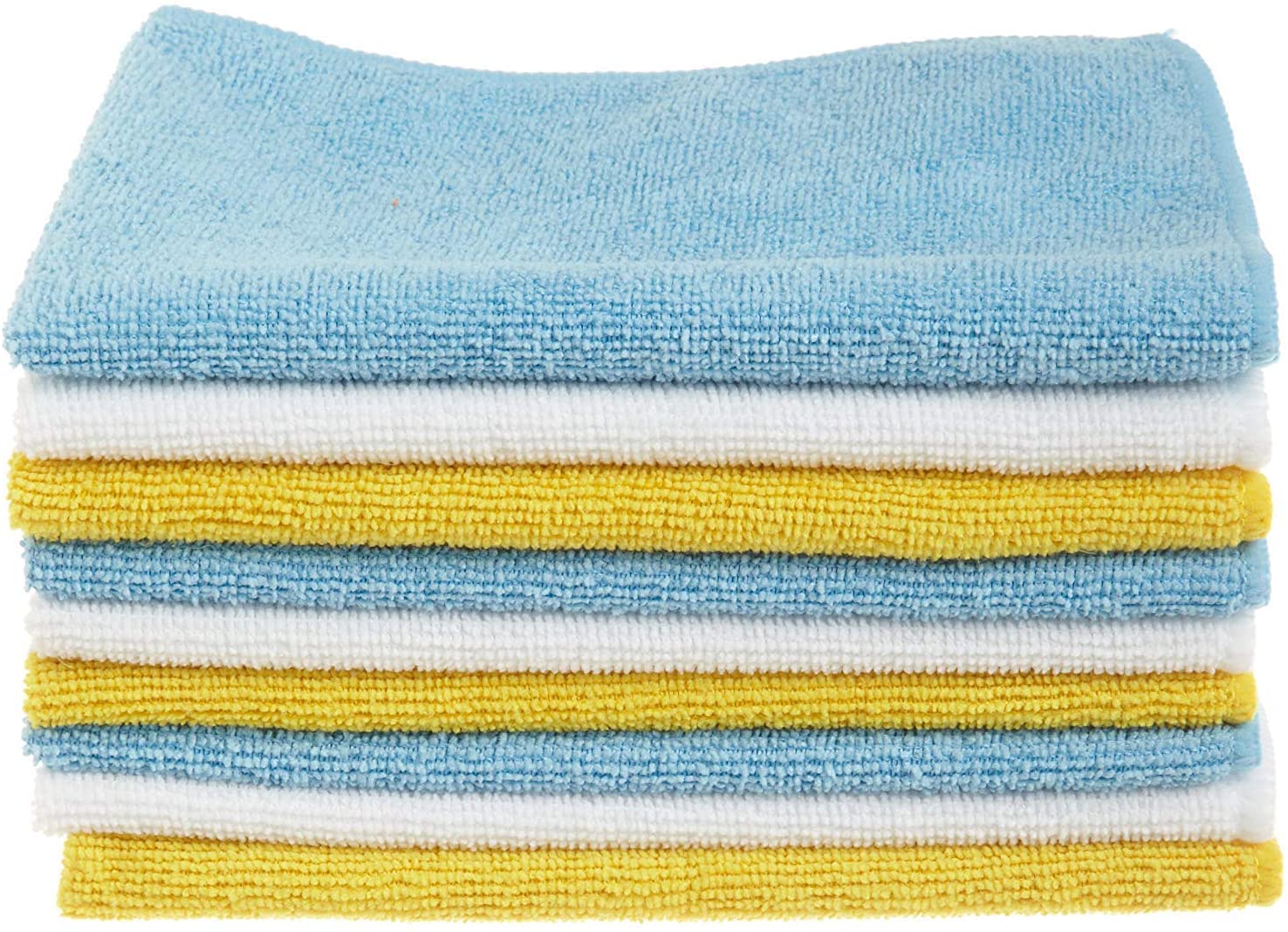 Amazon Basics Absorbent Microfiber Cleaning Cloths, 24-Pack