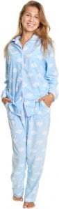 Angelina Drawstring Waistband Fleece Pajamas For Women