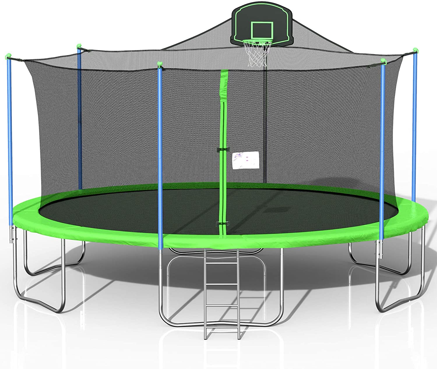 Awlstar Basketball Hoop UV-Proof Trampoline, 16-Feet
