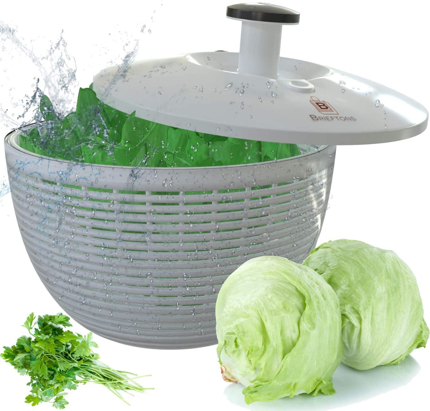 Westmark German Vegetable and Salad Spinner w Pouring Spout & Handcrank Green 
