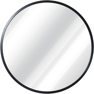 HBCY Creations 20-Inch Black Circle Wall Mirror