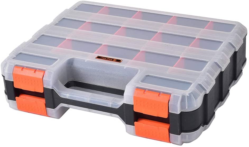 HDX 320028 34 Latch Lock Portable Storage Organizer Box