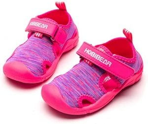 HOBIBEAR Lightweight Flexible Water Shoes For Toddler Girls