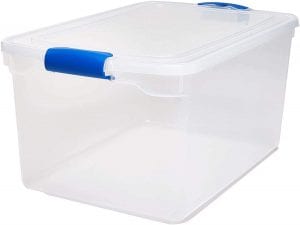 Homz See-Through Easy Store Storage Container, 2-Pack