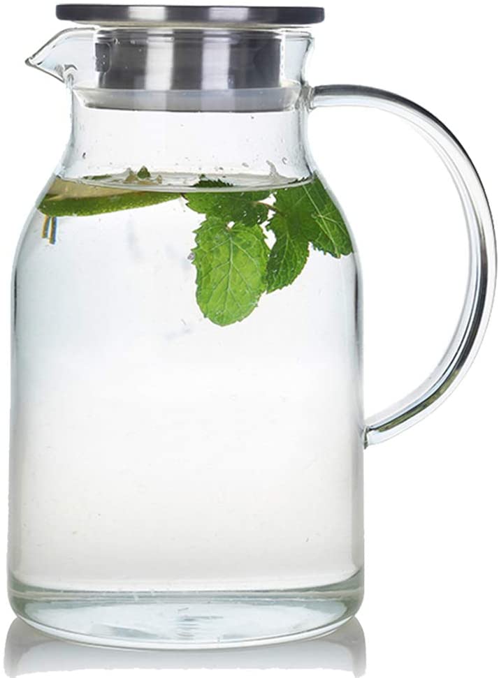 Karafu 68-Ounce Glass Pitcher With Lid