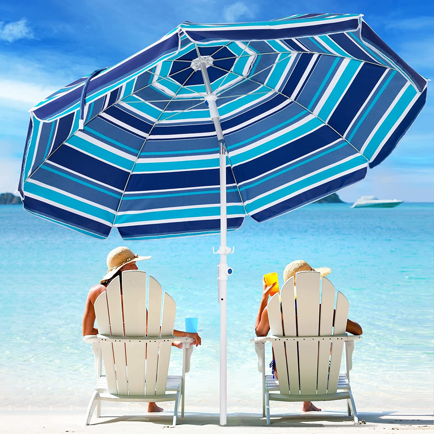 MEWAY Waterproof UV Protection Beach Umbrella