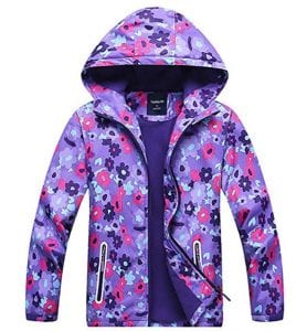 MGEOY Kids’ Lightweight Hooded Rain Jacket