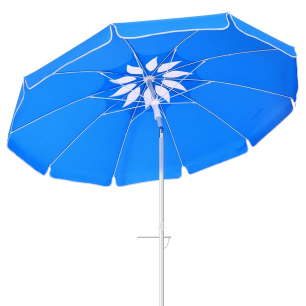 MOVTOTOP Sand Anchor & Tilt 6.5-Foot UV 50+ Beach Umbrella
