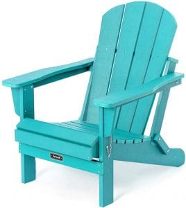 SERWALL Adirondack Fade-Proof Lawn Chair