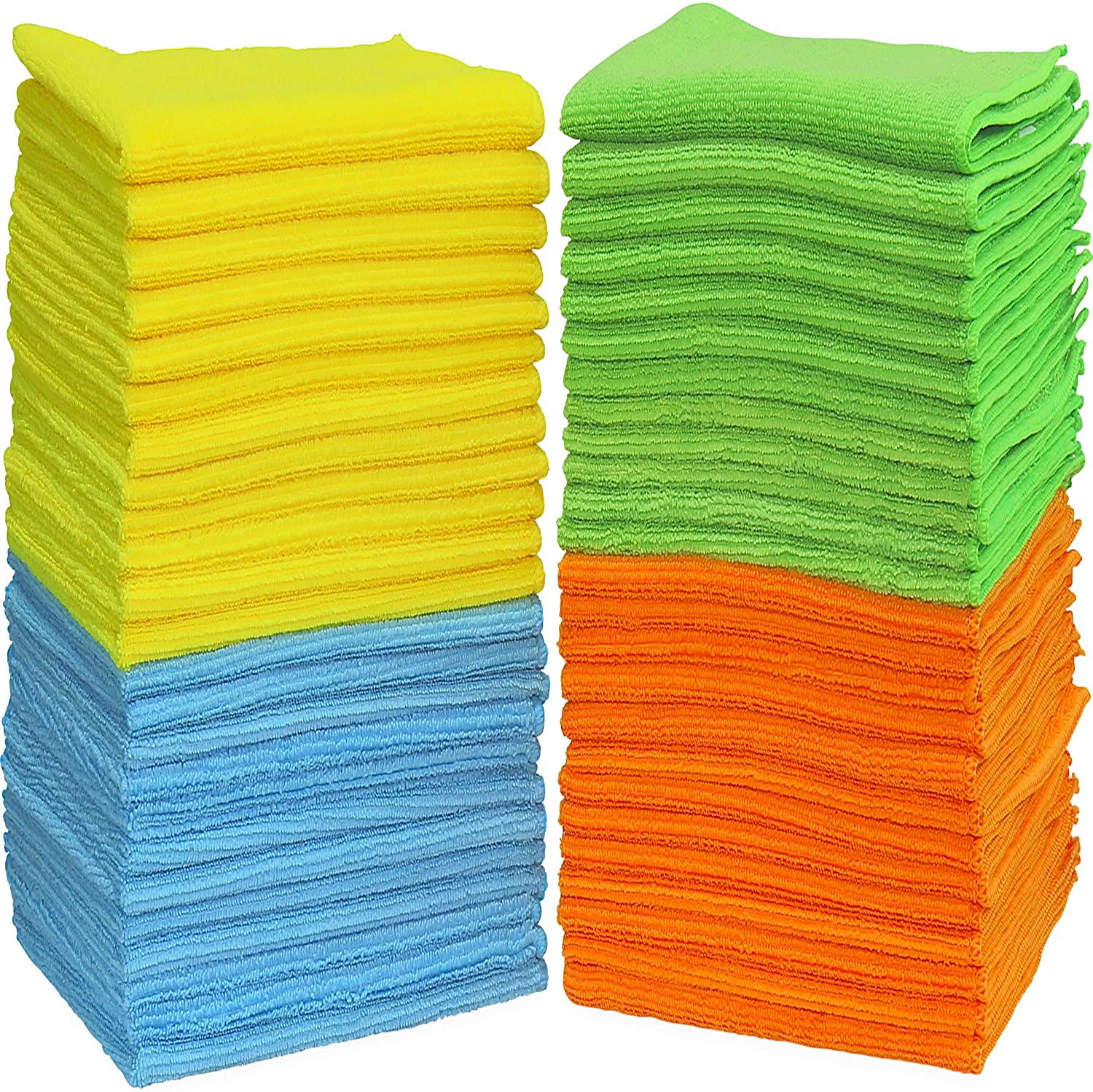 SimpleHouseware Non-Abrasive Microfiber Cleaning Cloths, 50-Pack