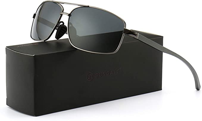 SUNGAIT UV Blocking Metal-Framed Sunglasses For Driving