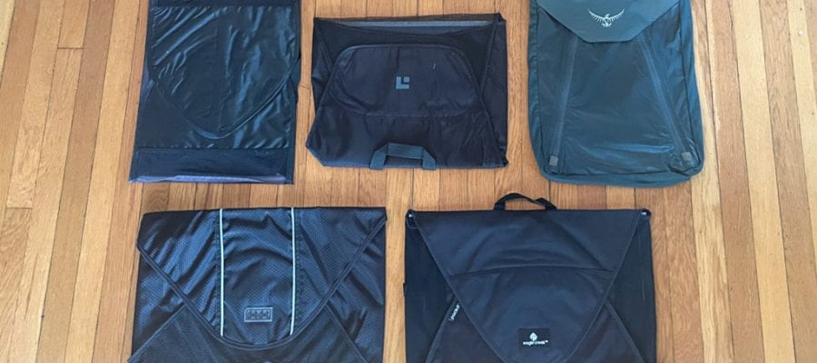 Shirt Travel Bag Shirt Carrier for wrinkle-free shirts on trips Size S-XXL black Alpamayo® Packing Folder