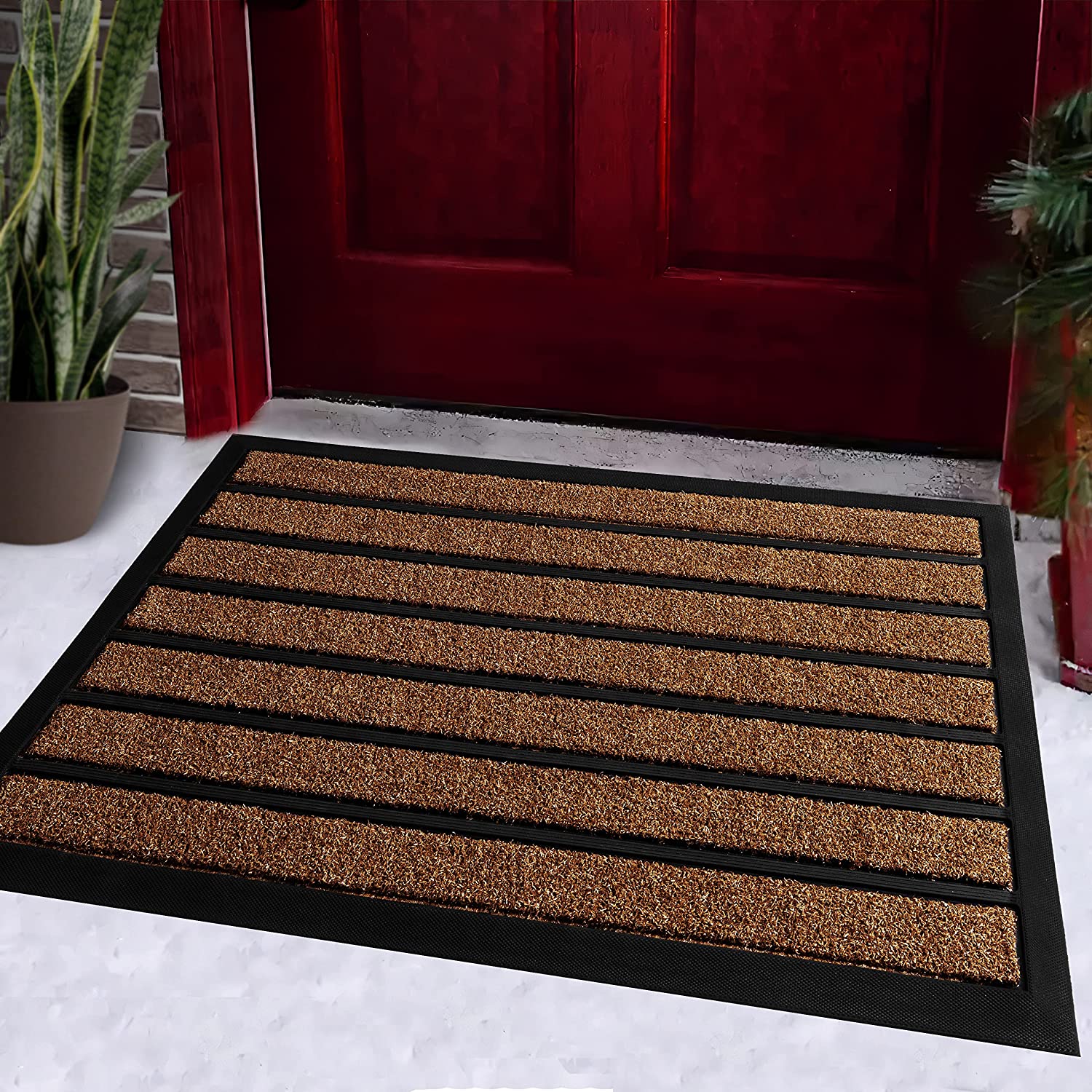 DII Indoor Outdoor Rubber Easy Clean Entry Way Welcome Doormat