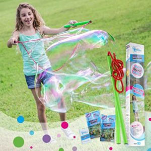 WOWMAZING Non-Toxic Giant Bubbles Set Girls’ Toy, Age 7